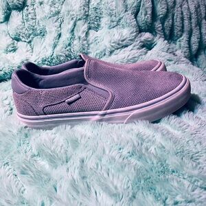 Vans Women's Slip-On Shoes - Light blue